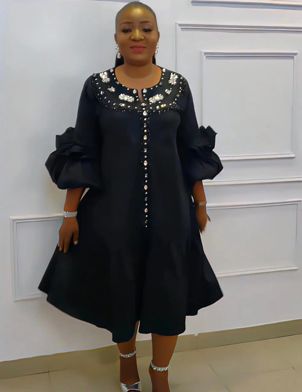 Rhinestone fashionable women dress party dress - Image 3