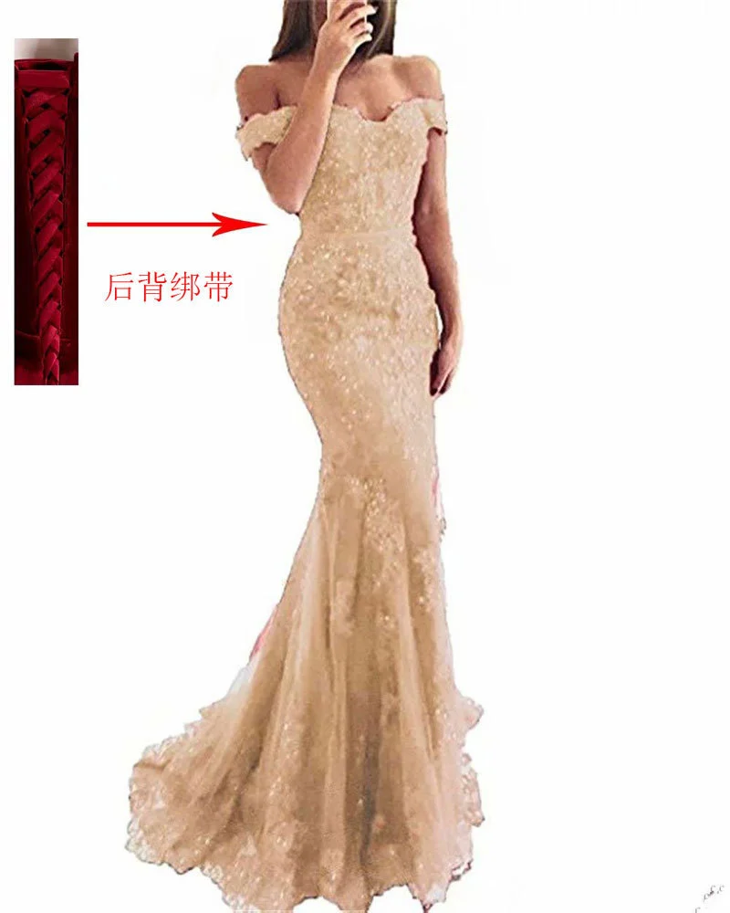 Sexy Fishtail banquet Evening dress long slimming elegant party dress prom birthday party - Image 3