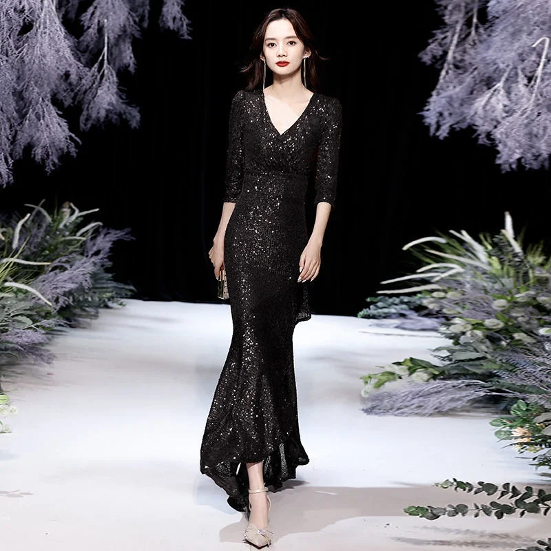 Elegant Mermaid sequinned woman dress prom dress party dress evening dress - Image 4