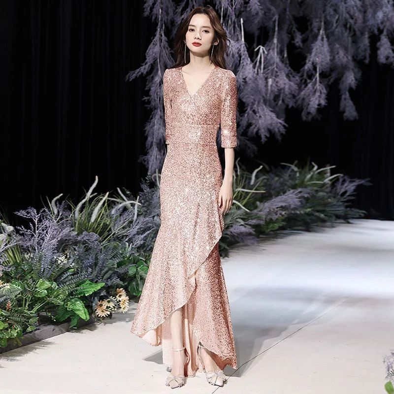 Elegant Mermaid sequinned woman dress prom dress party dress evening dress - Image 3