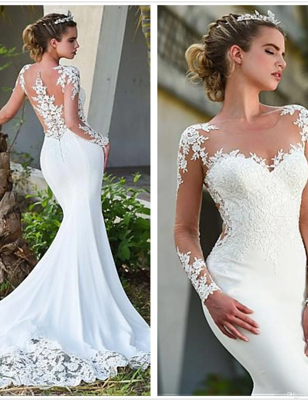 Light gauze wedding dress 2024 new summer bride round collar waist court dream slim-fit train wedding dress - Image 7