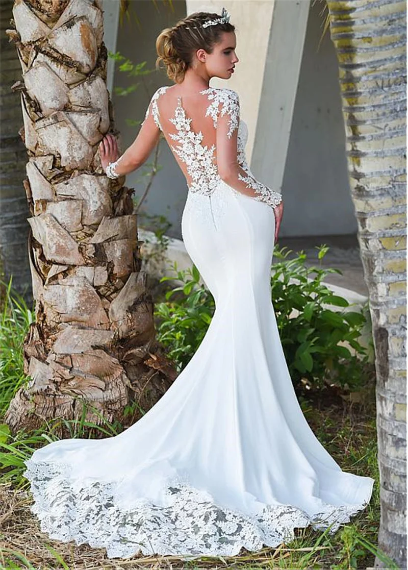 Light gauze wedding dress 2024 new summer bride round collar waist court dream slim-fit train wedding dress - Image 6