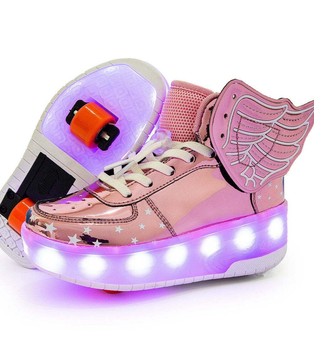 New children's roller shoes for boys and girls, two wheels, breathable mesh, suitable for kids - Image 3