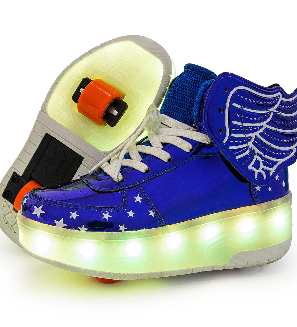 New children's roller shoes for boys and girls, two wheels, breathable mesh, suitable for kids - Image 2