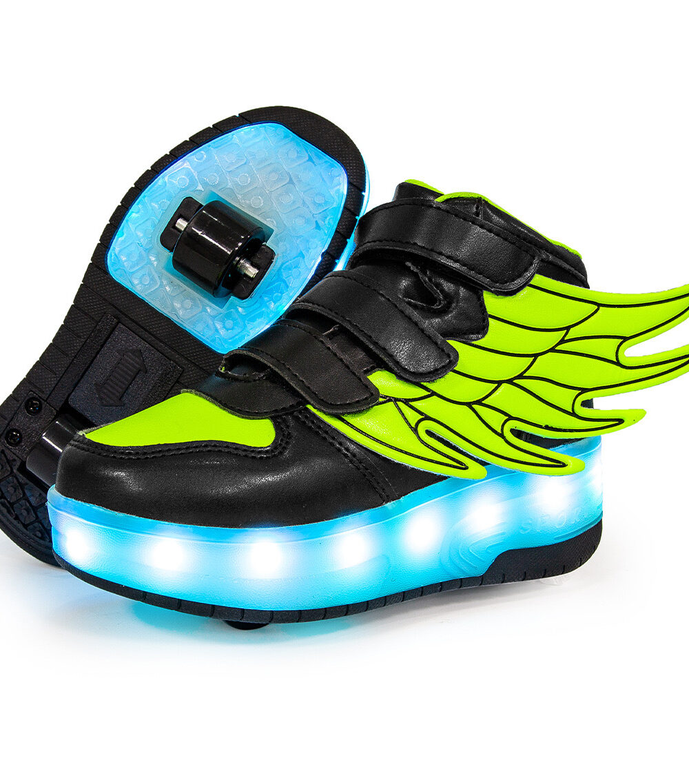 New children's roller shoes for boys and girls, two wheels, breathable mesh, suitable for kids - Image 4