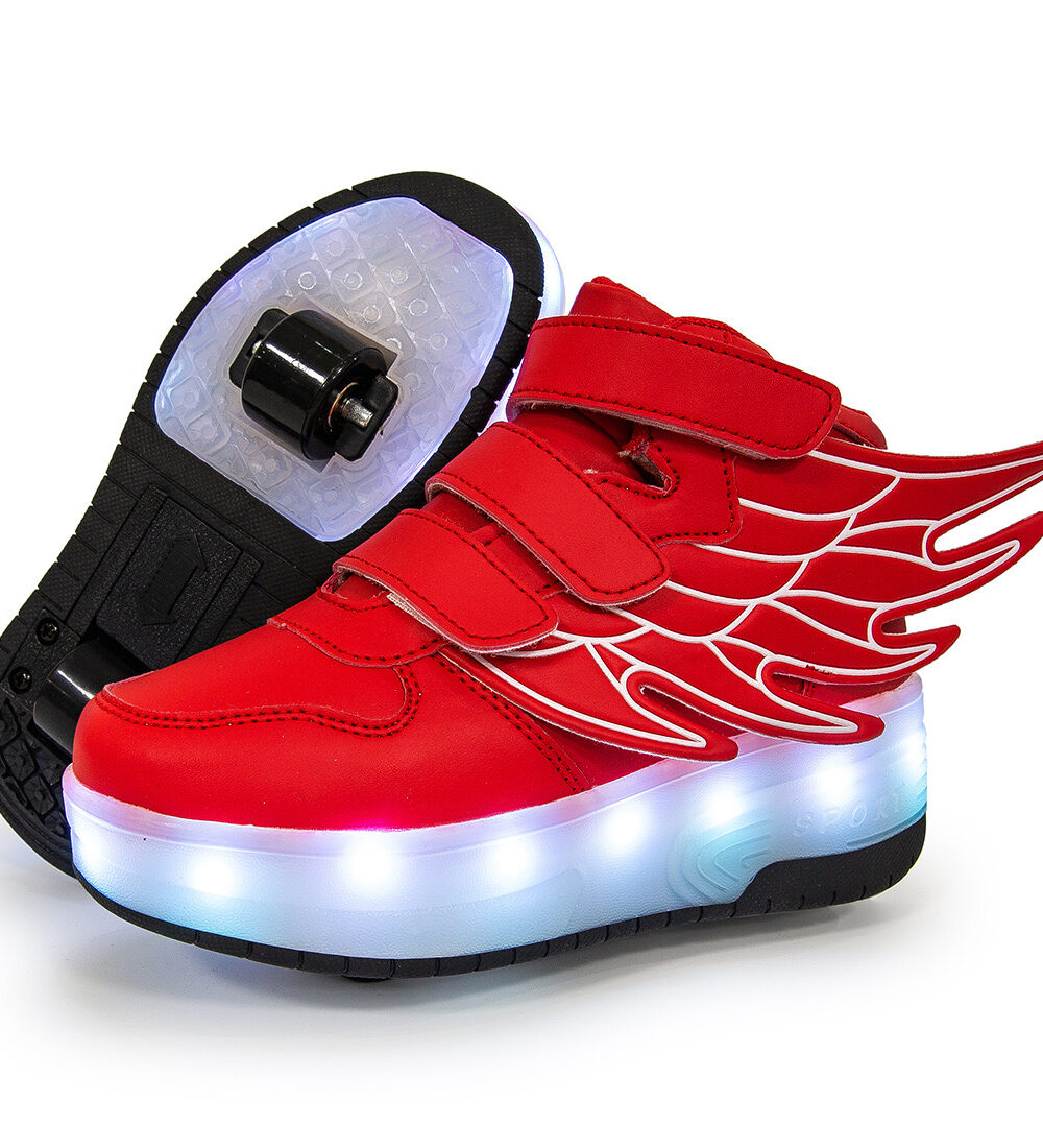 New children's roller shoes for boys and girls, two wheels, breathable mesh, suitable for kids