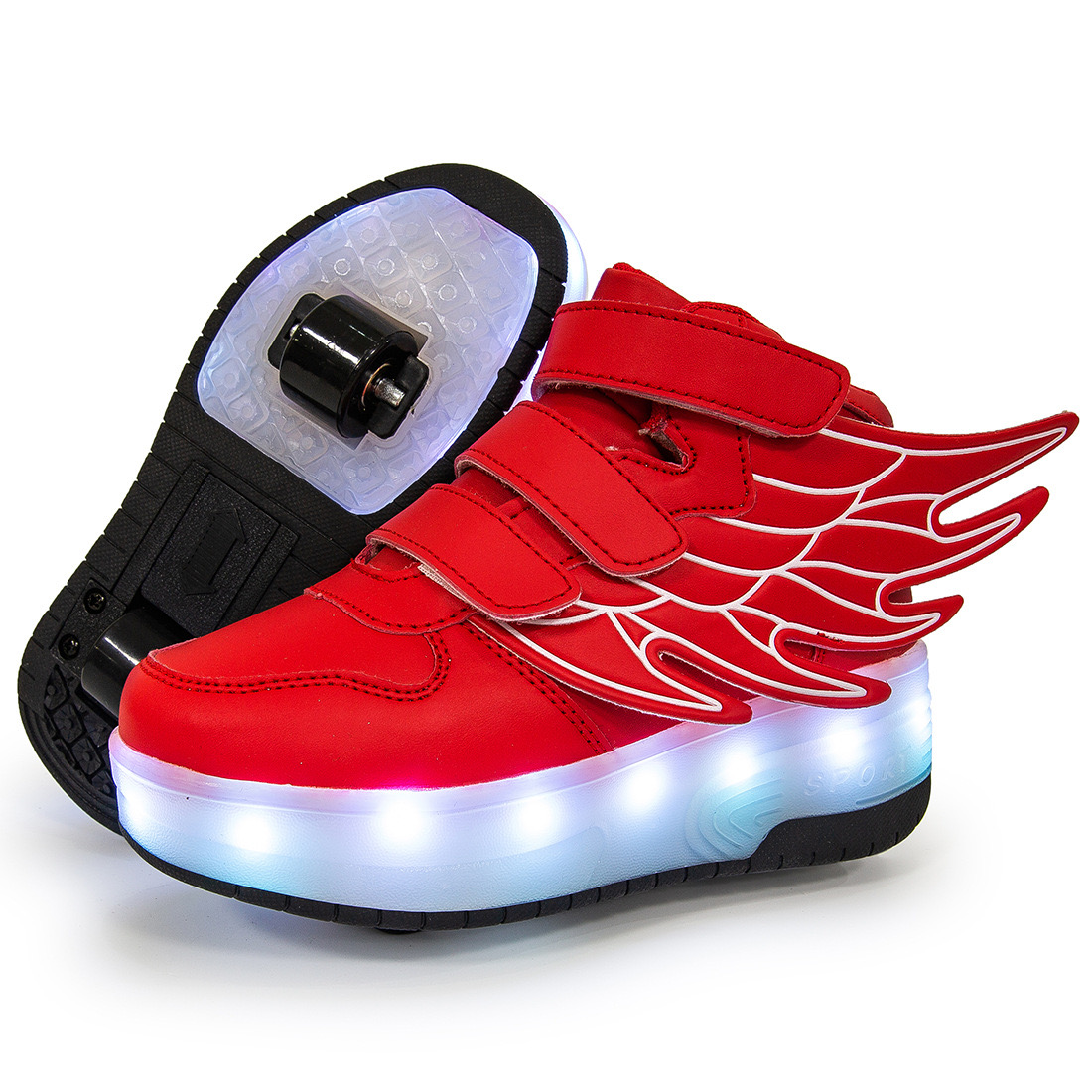 New children's roller shoes for boys and girls, two wheels, breathable mesh, suitable for kids