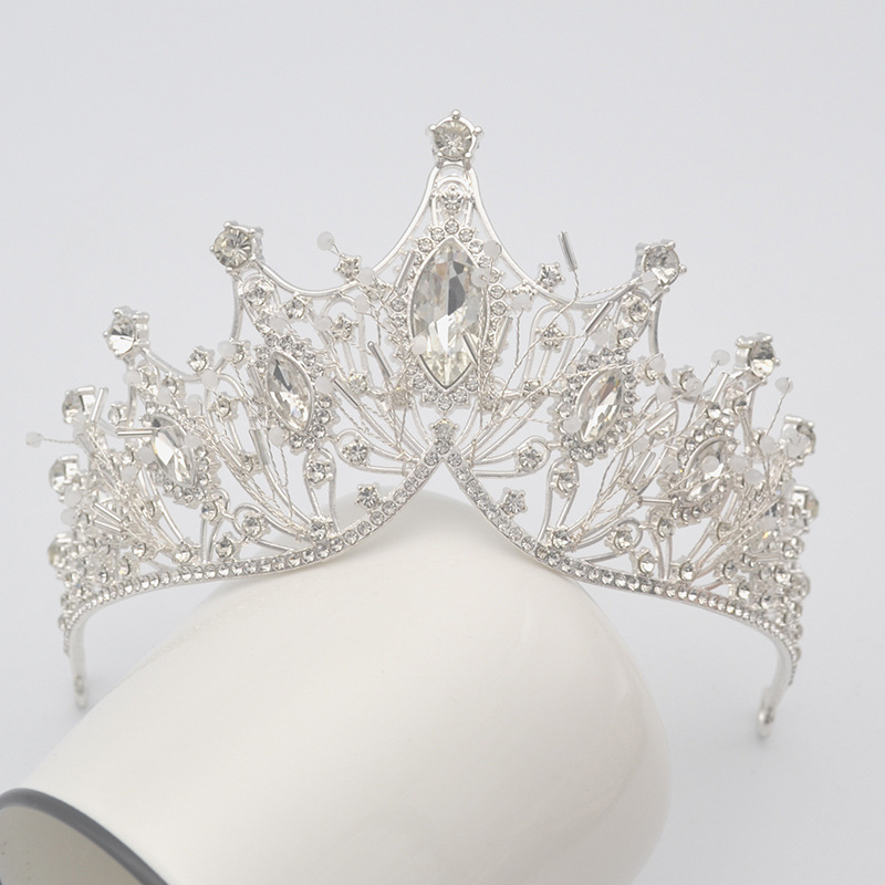 Bridal headdress retro crystal crown adult atmospheric wedding crown birthday gift wedding dress accessories