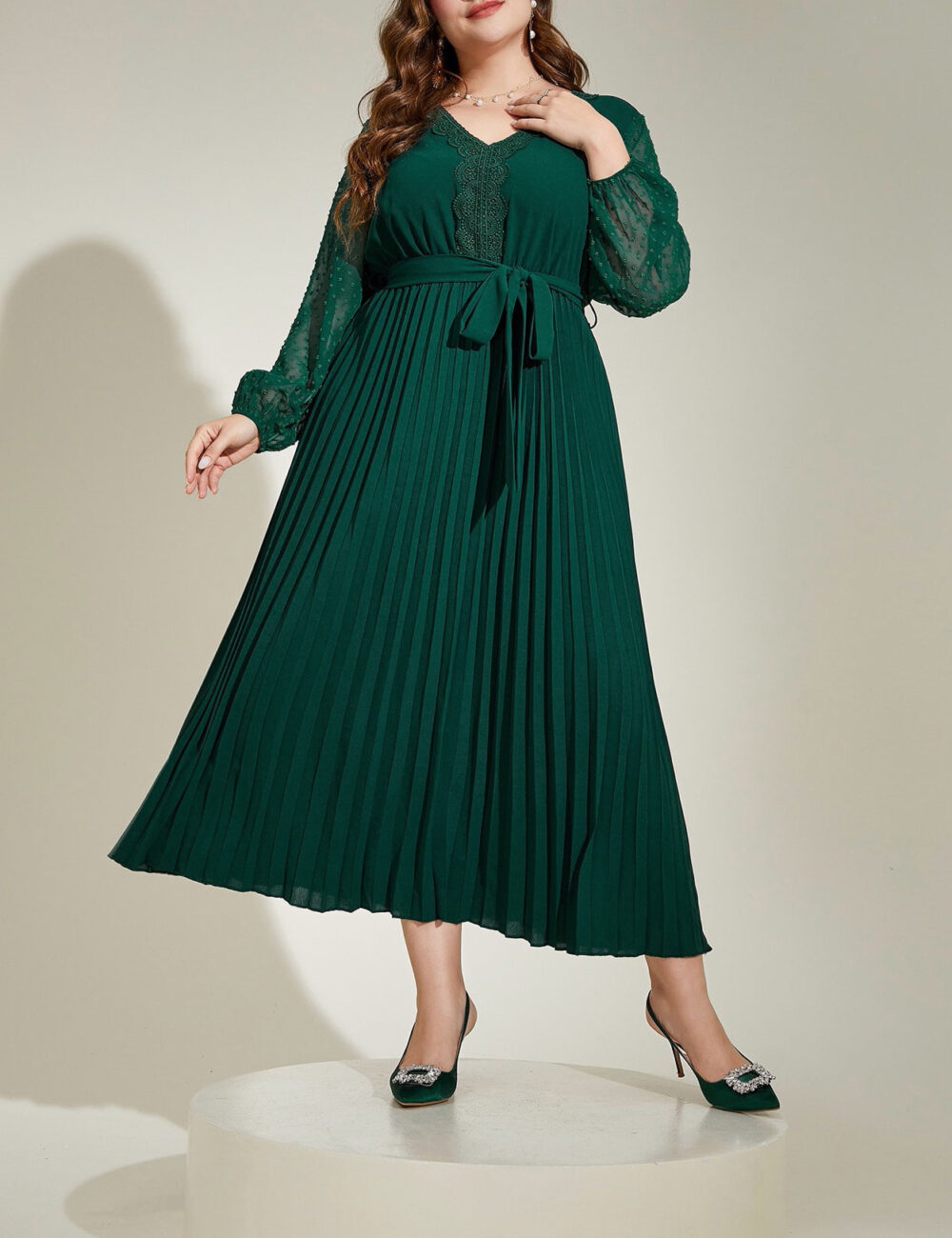 Spot stock clearance large size spring and autumn popular casual temperament commuting women's dress jumpsuit - Image 12