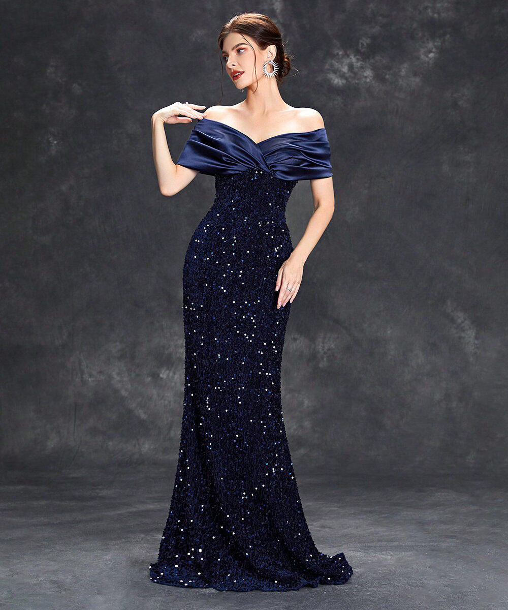 2025 New Off-Shoulder Slim Fishtail Evening Dress for Women - Image 2