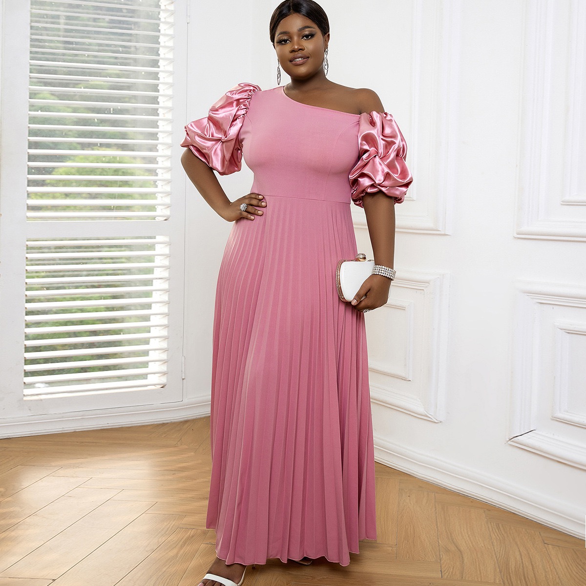 Pink elegant woman dress