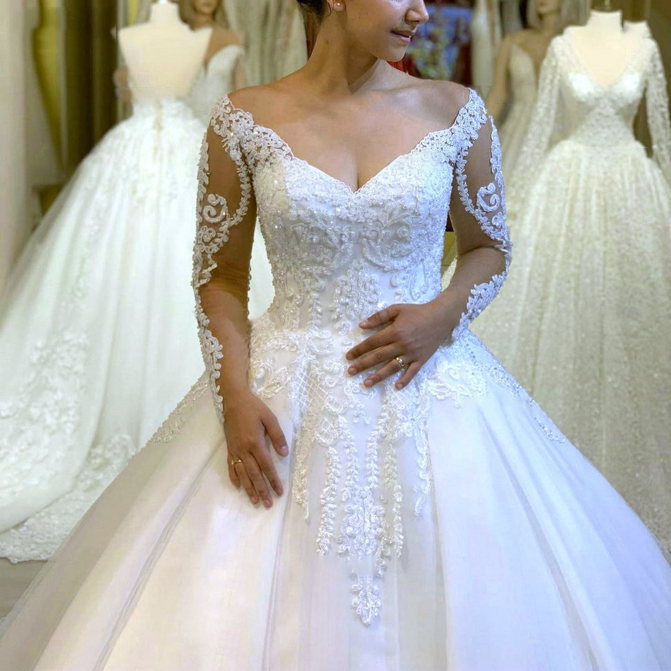 Wedding Dress 2025 New Puffy Gauze Slim Fit Princess Aliexpress Amazon Hot Selling Trailing Wedding Dress